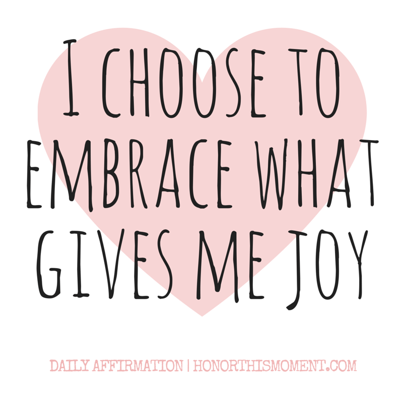 I choose to embrace